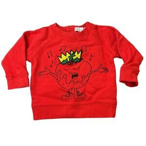 Stella McCartney Kids Baby Christmas Holiday Red Sweater Sweatshirt 6 Months